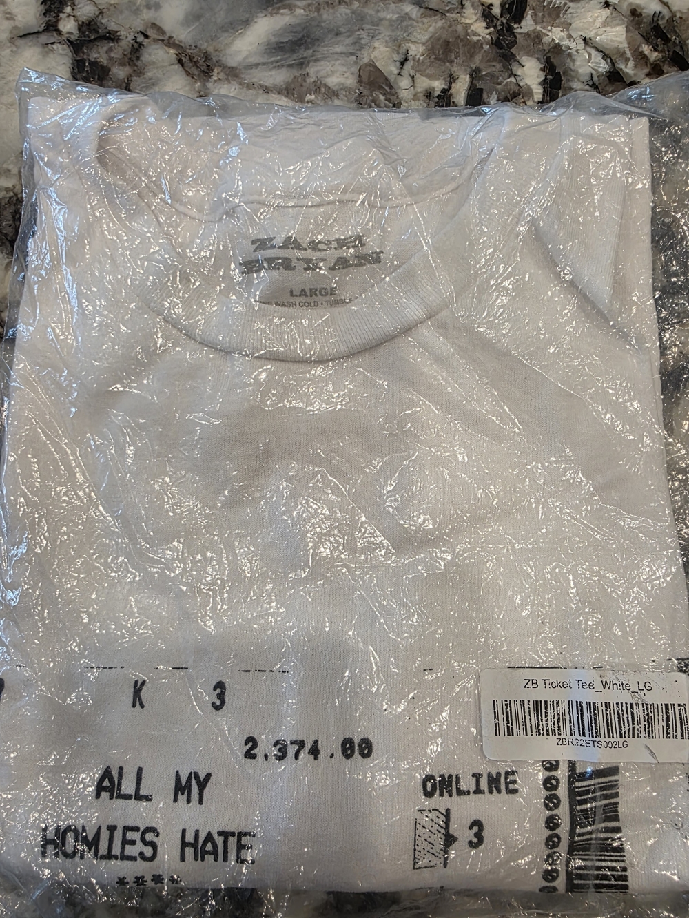 White Graphic Tee - "All My Homies Hate"
